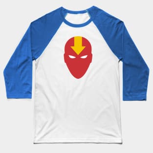 Red Tornado Mask Baseball T-Shirt